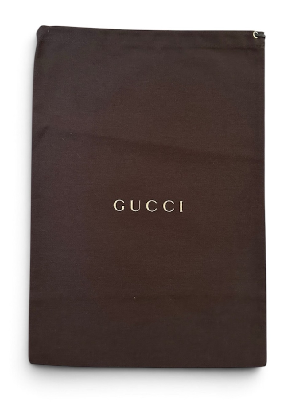 Authentic Vintage Gucci Dust Bag Brown with Gold Logo